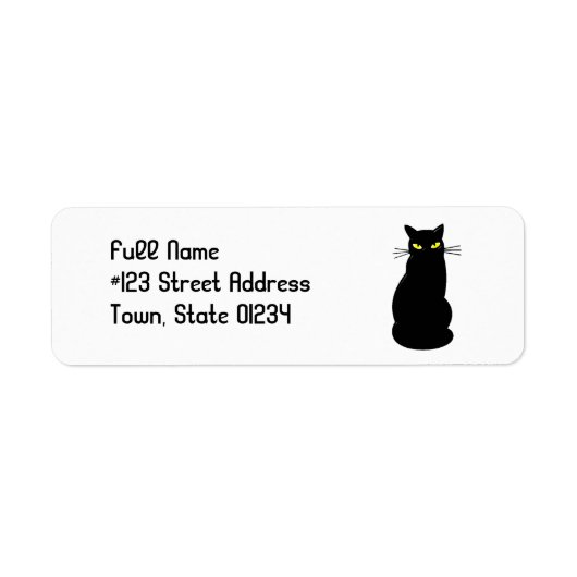 Black Cat Mailing Labels (Voorkant)