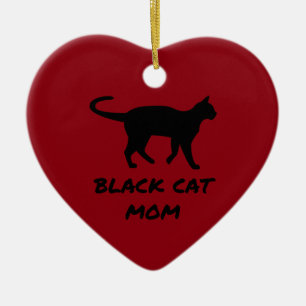 Black Cat mama Keramisch Ornament