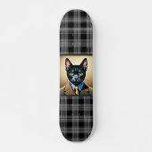 BLACK CAT mannen jongens grappig Skateboard Deck (Voorkant)
