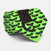 BLACK CAT MASK STROPDAS door SHARON SHARPE (Opgerold)