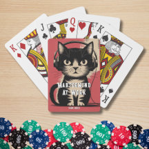 Black Cat Mastermind aan het werk Retro Funny