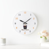 Black Cat Meow-A-Ween Acrylwandklok Grote Klok (Huis)