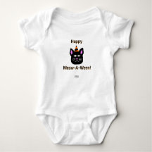 Black Cat Meow-A-Ween Baby Jersey Bodysuit
