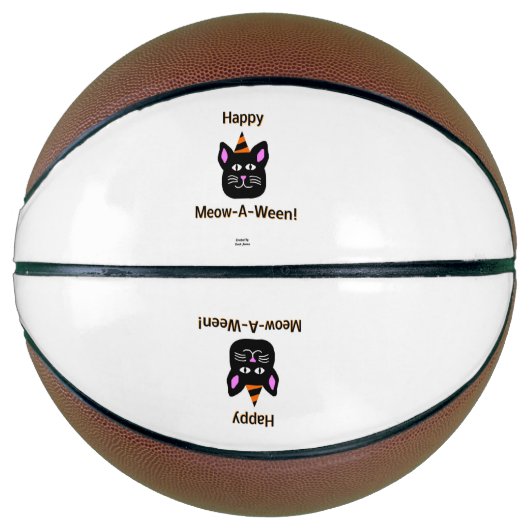 Black Cat Meow-A-Ween Basketbal (Voorkant)
