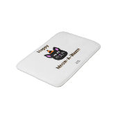 Black Cat Meow-A-Ween Bath Mat (Gekanteld)