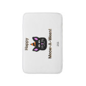 Black Cat Meow-A-Ween Bath Mat (Voorkant Verticaal)
