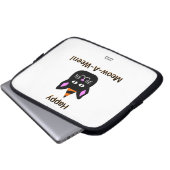 Black Cat Meow-A-Ween hoes voor neopreenlaptop (Voorkant onderkant)
