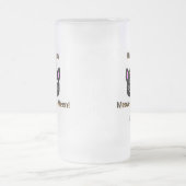 Black Cat Meow-A-Ween Large Frosted Glass Mok (Center)