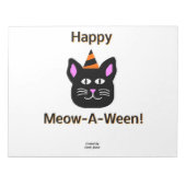 Black Cat Meow-A-Ween Notitieblok (27,9 cm x 21,6  (Voorkant)