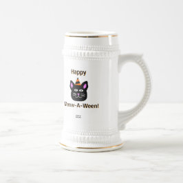 Black Cat Meow-A-Ween Stein Mok