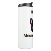 Black Cat Meow-A-Ween Thermal Tumbler Thermosbeker (Gedraaid links)