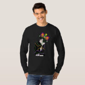 Black Cat Meow Mardi Gras Mask fleur de Lis Cat Wo T-shirt (Voorkant volledig)