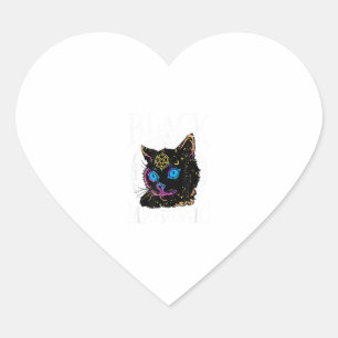 Black Cat Meowgic, Halloween Witch, Witchcraft Pen Hart Sticker
