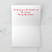 Black Cat Merry kerst Feestdagen Kaart (Binnen)