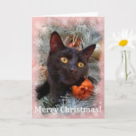 Black Cat Merry kerst Kaart