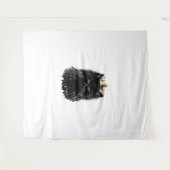 Black Cat met een Crown DIgital Art Wandkleed (Voorkant (horizontaal))