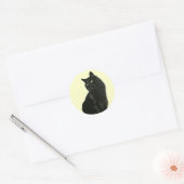 Black Cat met Golden Eyes Sticker (Envelop)