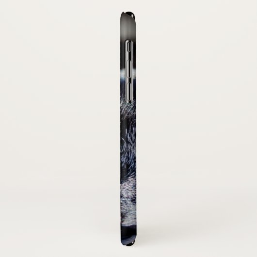 Black Cat met Green Eyes iPhone Case (Achterkant/links)