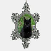 Black Cat met Green Eyes Ornament (Links)