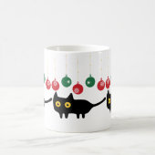 Black Cat met kerst ornament Mok (Center)