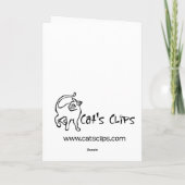 Black Cat met Ratten Verjaardag Kaart (Achterkant)