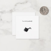 Black Cat Mini Bedankt voor je briefkaart (Voorkant / Achterkant in situ)