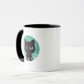 BLACK CAT | Minimalist Modern Pop Black Cat Mok (Voorkant links)