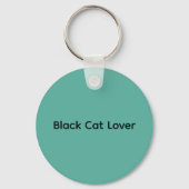 BLACK CAT | Minimalist Modern Pop Black Cat Sleutelhanger (Achterkant)