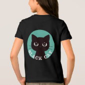 BLACK CAT | Minimalist Modern Pop Black Cat Tri-Blend Shirt (Achterkant)