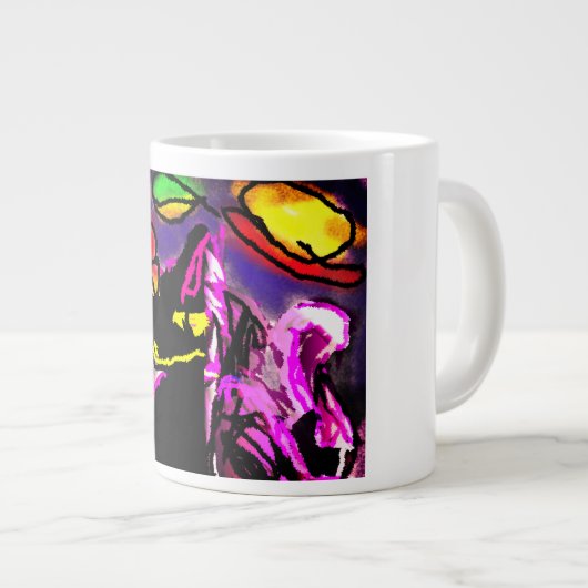 Black Cat misty Grote Koffiekop (Voorkant rechts)