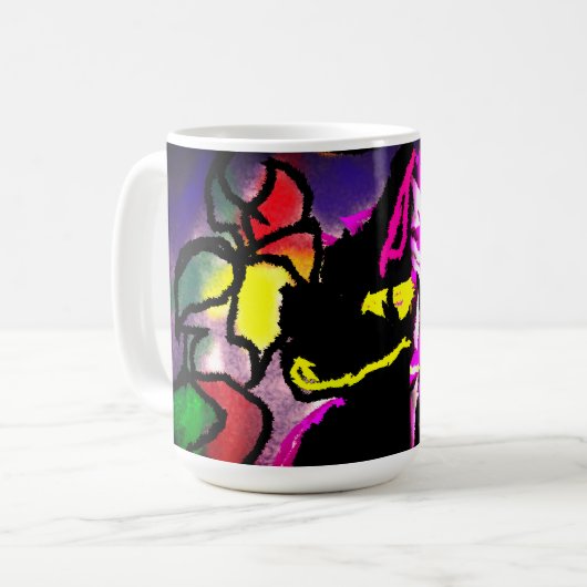 Black Cat misty Koffiemok (Voorkant links)