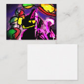 Black Cat misty Notitiekaartje (Voorkant / Achterkant)