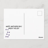 Black Cat Moederdag Briefkaart (Achterkant)