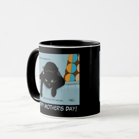 Black Cat Moederdag Mok (Voorkant links)