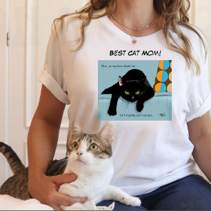 Black Cat Moederdag T-shirt
