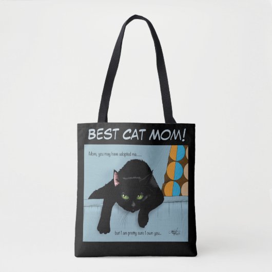 Black Cat Moederdag Tote Bag (Voorkant)
