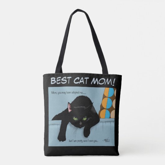 Black Cat Moederdag Tote Bag (Achterkant)