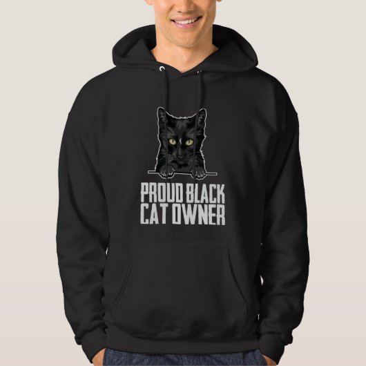 Black cat mom  Black kitten  Black cat father Hoodie (Voorkant)