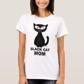 BLACK CAT MOM Cute T shirt (Voorkant)