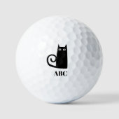 Black Cat Monogram Golfballen (Voorkant)