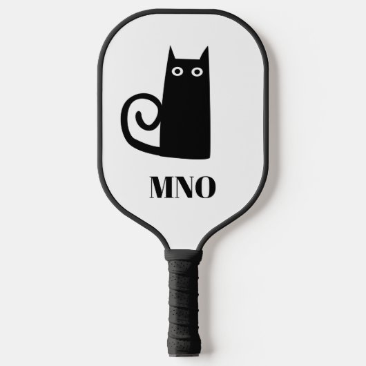 Black Cat Monogram Pickleball Paddle (Voorkant)