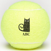 Black Cat Monogram Tennisballen