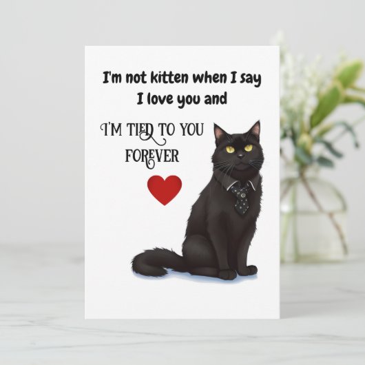 Black Cat Mooie Beste Pap Ever Vaders Dag Kaart (Staand voorkant)