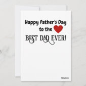 Black Cat Mooie Beste Pap Ever Vaders Dag Kaart (Achterkant)