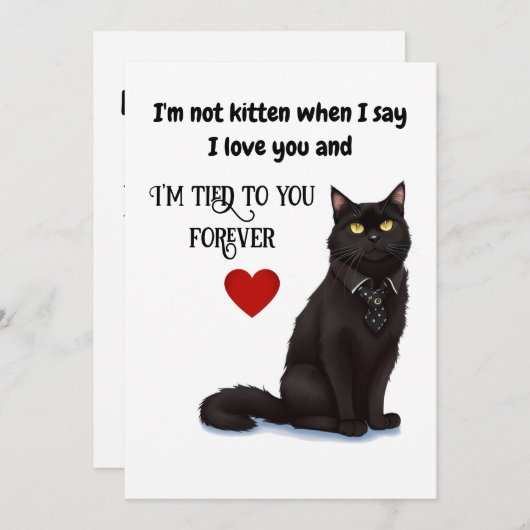 Black Cat Mooie Beste Pap Ever Vaders Dag Kaart (Voorkant / Achterkant)