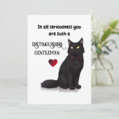 Black Cat Mooie Beste Pap Ever Vaders Dag Kaart (Staand voorkant)