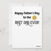 Black Cat Mooie Beste Pap Ever Vaders Dag Kaart (Achterkant)