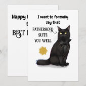 Black Cat Mooie Beste Pap Ever Vaders Dag Kaart (Voorkant / Achterkant)