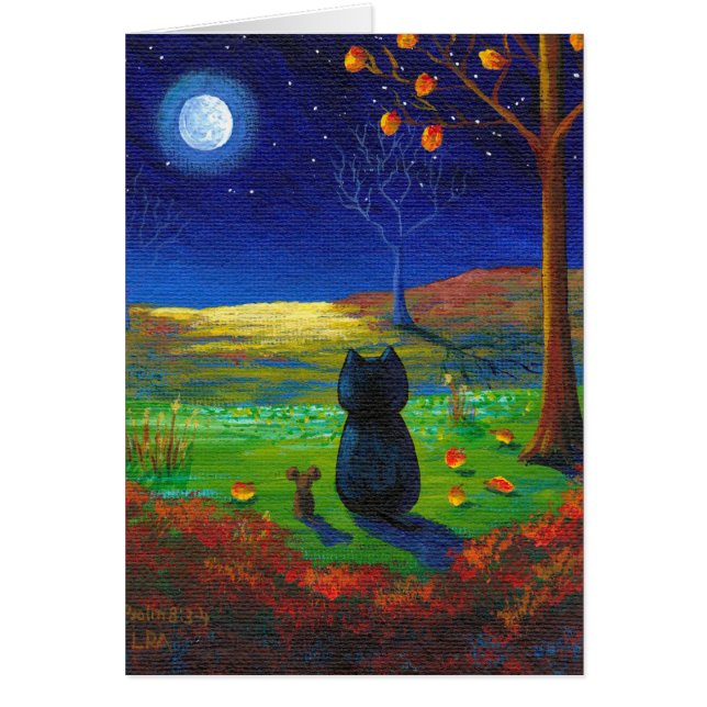 Black Cat Moon Fall blaast Creationarts (Voorkant)
