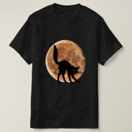 Black Cat Moon Halloween T-shirt
